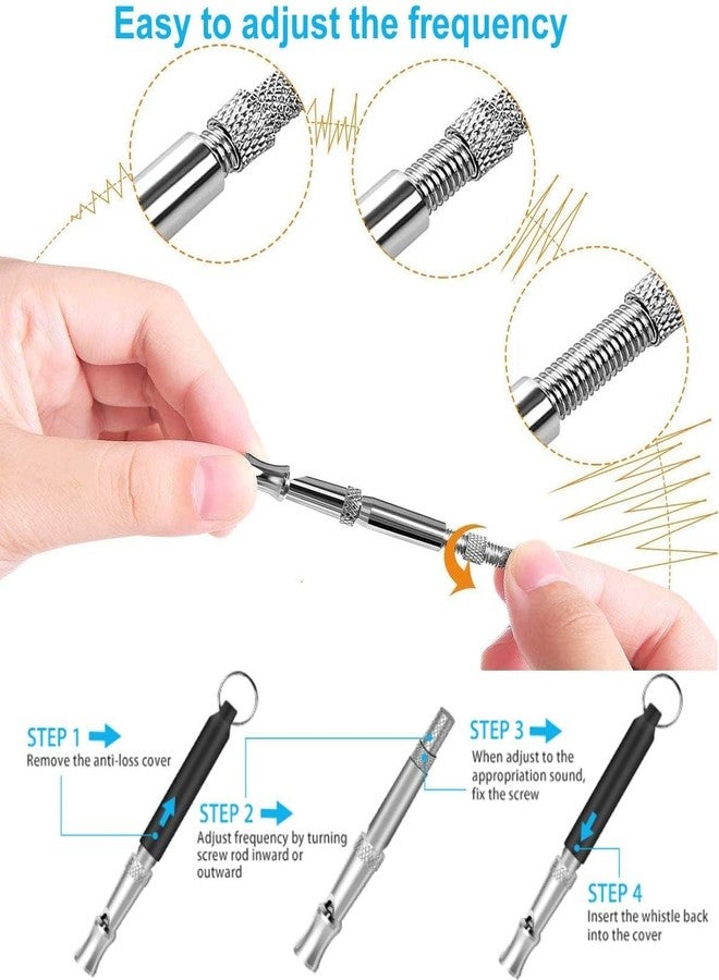 YilulvDeng Dog Training Kit,Dog Whistle to Stop Barking Neighbors Dog,Dog Clicker for Training,Adjustable Ultrasonic Silent Dog Whistle(Black). - Image 3